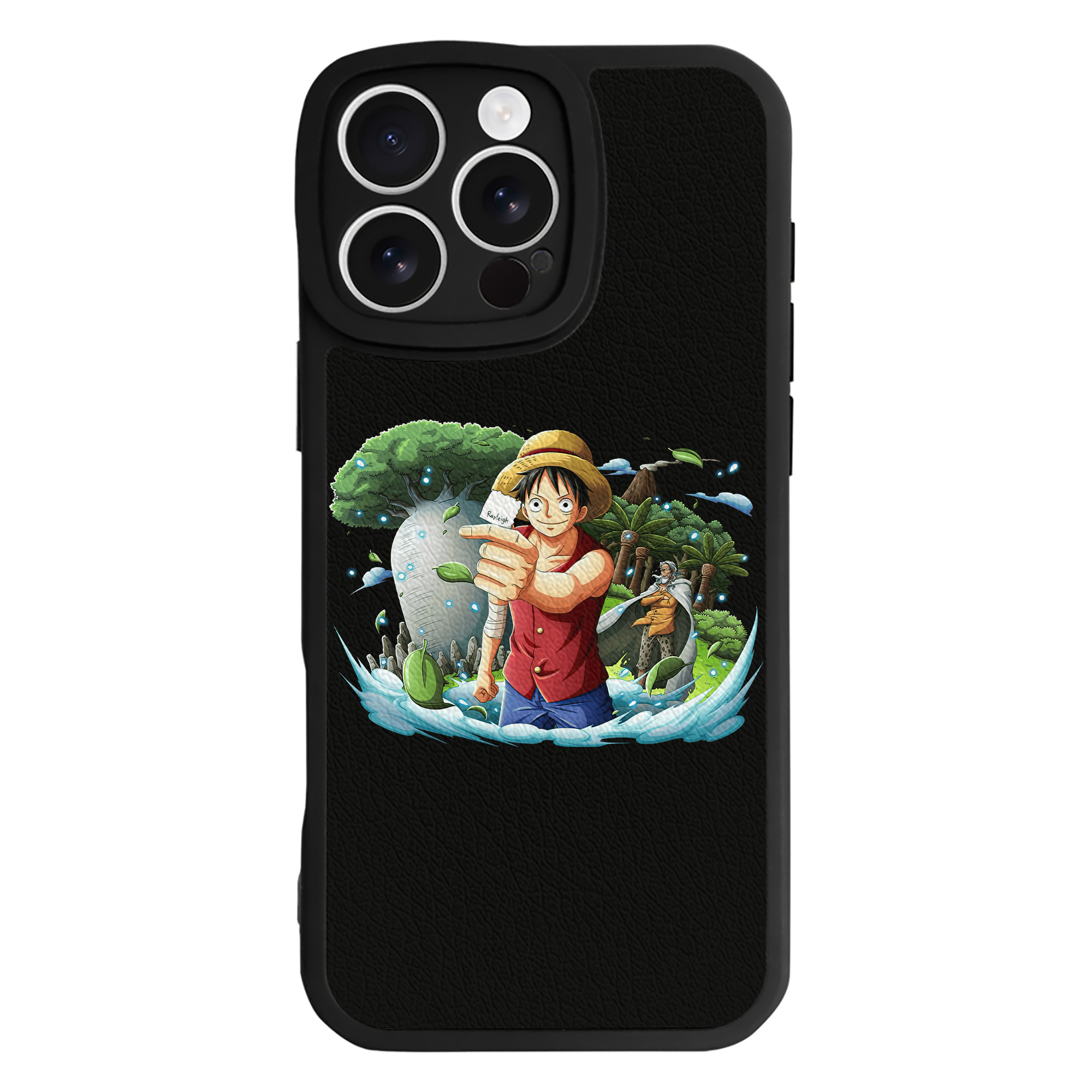 （画像用） ワンピース モンキー・D・ルフィ ONE PIECE Monkey D. Luffy 【iPhone 16シリーズ対応】シリコンスマホケース（レザー調） 材質：シリコン
